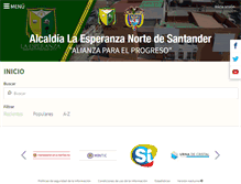 Tablet Screenshot of laesperanza-nortedesantander.gov.co